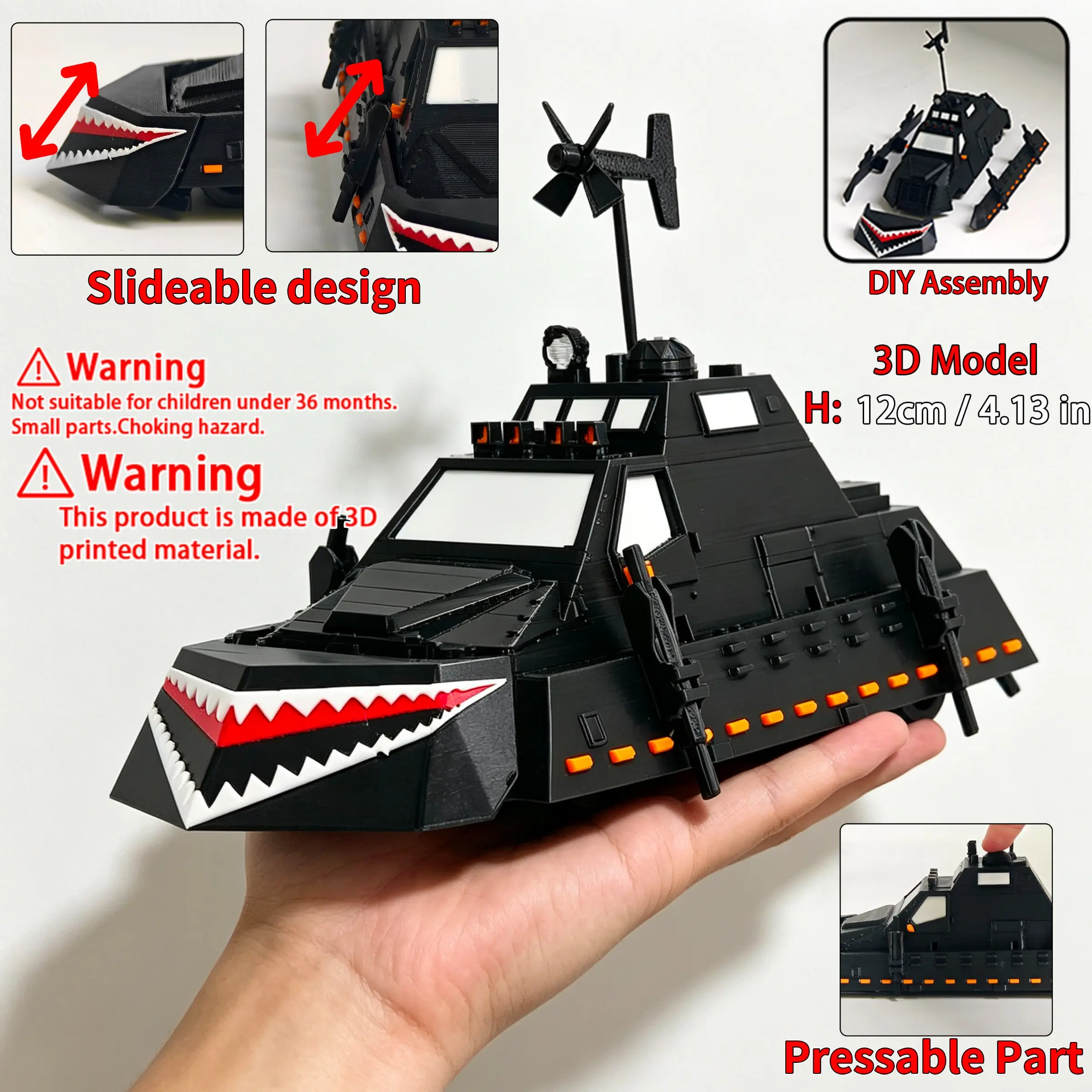 New 2026 Storm Chaser Display Collectible, 3D Printed Tiv-2 Deployable Tornado Intercept Vehicle Model, Desk Decor, Birthday Gift for Storm Fans
