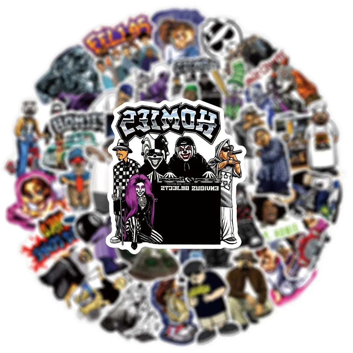 50Pcs Homies Stickers for DIY Luggage Laptop Skateboard Motorcycle Bicycle Car Graffiti Sticker Decal