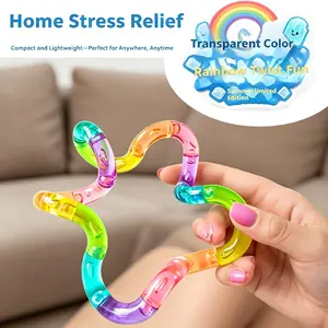 Multi-Color Transparent Crystal Thinking Rope, Stress Relief Toy, Relaxing Fidget Tool, Perfect Gift for Holidays, Model Nnl001