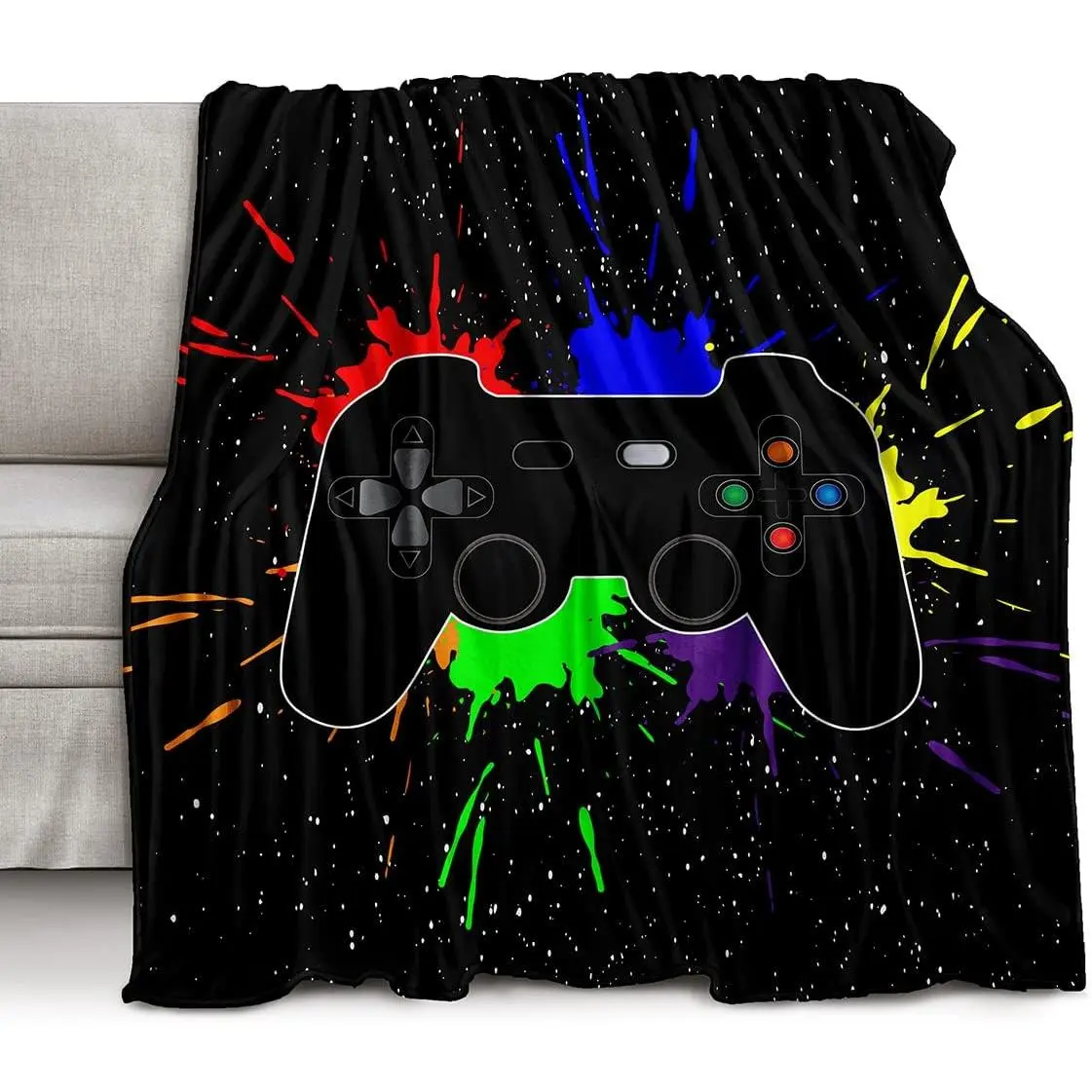 Gaming Throw Blanket  Super Soft, Fleece, Gamer Gift for Couch Sofa for for Kids Boys Teens Video Game