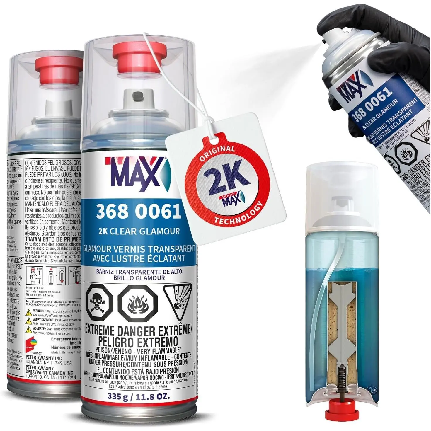 Glamour High Gloss Clear Coat |  Automotive Clear Coat   | High Gloss Finishing  | UV-Resistant, Scratch & Gasoline Resistant | Professional Grade 11.8 oz