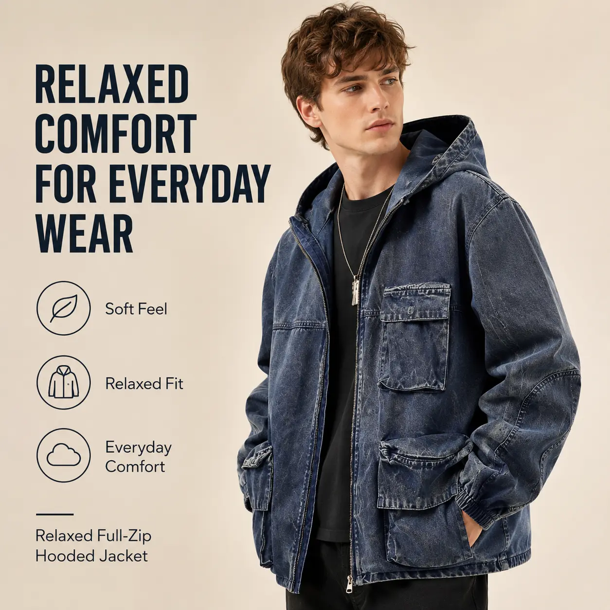 Unisex Jacket · Vintage Jacket · Washed Jacket · Hooded Jacket · Cargo Jacket · Utility Jacket · Multi Pocket Jacket · Zip Up Jacket · Oversized Streetwear · Workwear Coat