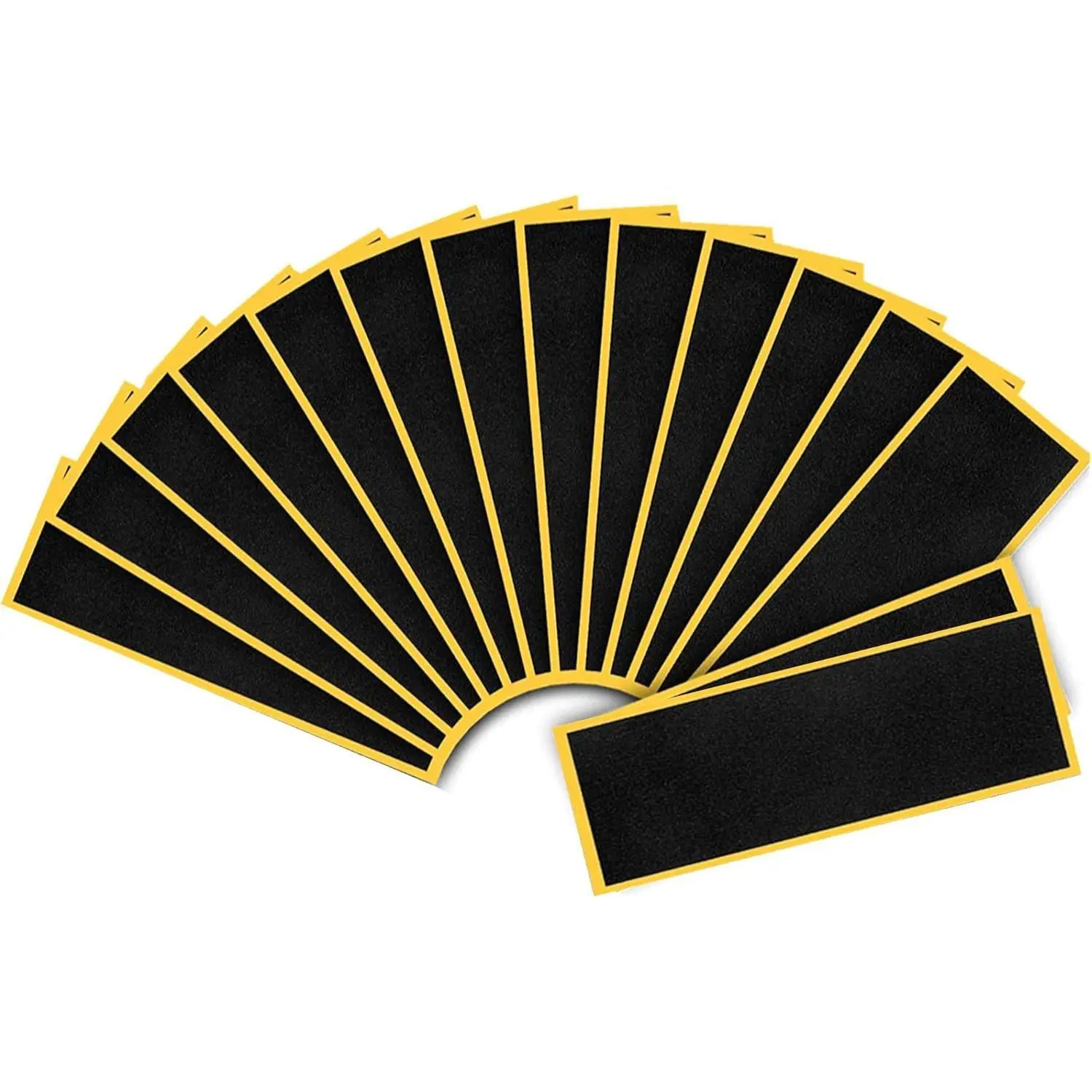 Fingerboard Grips Tape 15 Pack, Black Foam Anti-Slip Stickers for Mini Skateboarding, Strong Adhesive for Hand Extreme Sports, 4.33 x 1.5 Inch, 40Pcs, Easy To Replace, 4.33X1.5 Inch, Skateboard Parts, 15Pcs, No Glue Left, Skin Friendly, Peel Off, 15 Sheet