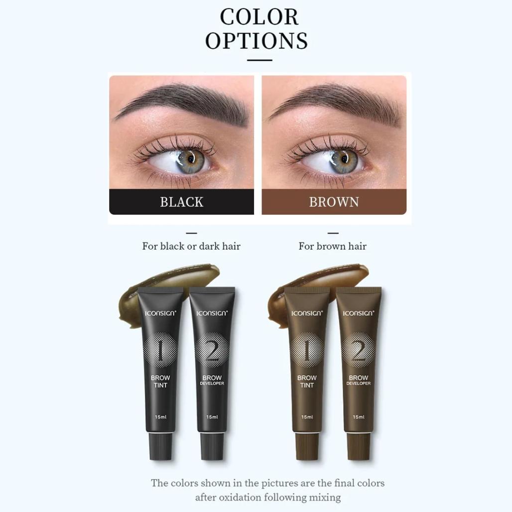 2 In 1 Eyelash & Eyebrow Dye Kit, 1 Set Long Lasting Eyelash & Eyebrow Dye Kit, Eyebrow Tinting Cream, Eyebrow Dye Paste, Professional Makeup Kit For Women