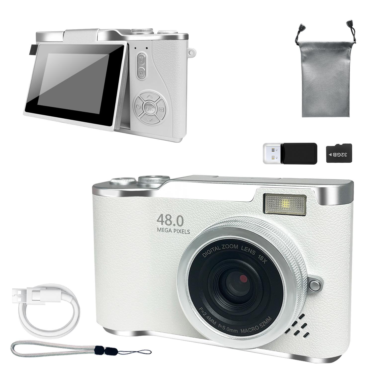 Foldable Screen Student Camera, 1 Count Retro CCD Card Machine, Entry-level Digital Camera, 1080P High Built-in Games & Filter Functions Camera, Mini, Digital Zoom Camera, Hybrid Viewfinder, Multiple Filters, Portable, HD Digital Camera