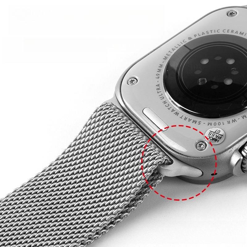 Compatible with Apple Watch Bands (iWatch S10 / Ultra 2) — Magnetic Metal "Parachute" Steel Band