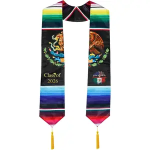 Mexican Graduation Stole 72", Adult Unisex Graduation Sash Gifts Class of 2026Gift.
