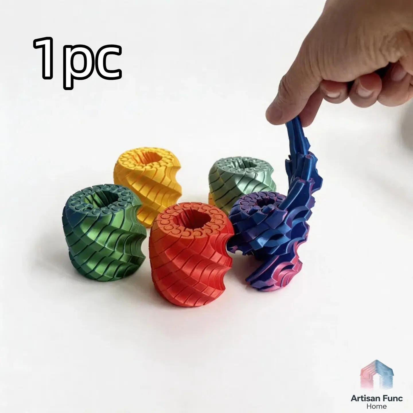 1pc 3D Printed Cylinder Stress Relief Stretch Ornament, Unique Home Office Decor, Ideal Relaxing Gift, Perfect for Family and Office
