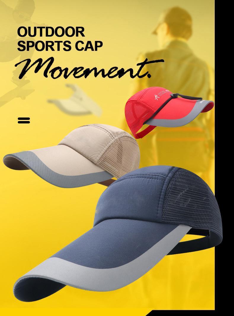 Spring and Summer Outdoor Work Mountaineering Fishing 14cm Long Brim Quick Drying Breathable Baseball Cap Visors