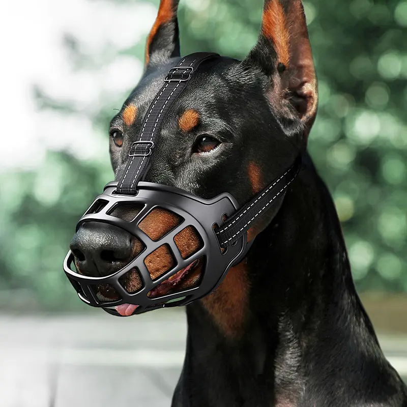 Reflective Dog Muzzle, Third Generation Upgrade, Adjustable, Anti-Bite, Anti-Squeak, Anti-Eating, for Large, Medium, and Small Dogs
