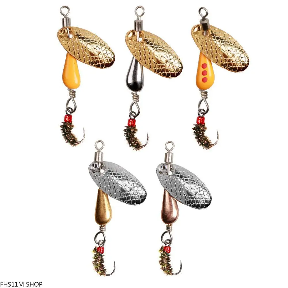 6PCS 5cm Micro Spinnerbait Long Cast Metal Fishing Lure for Bass & Trout - Ultralight Spoon Bait
