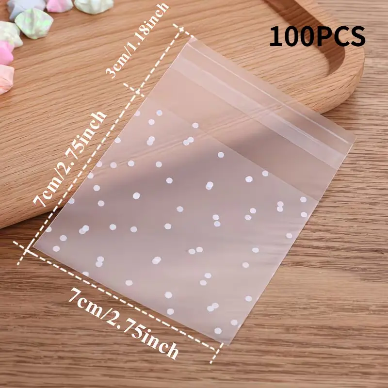 100 Self-Seal Frosted Packaging Bags, Holiday Gift Wrapping Bags, Storage Packaging Supplies, Fashion Style Packaging Bags