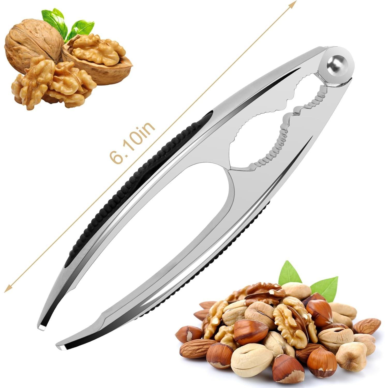 Nut Cracker Walnut Cracker Nutcracker for  Nuts Heavy Duty Nutcracker Tool with Non-slip Handle for Pecan Hazelnuts Almonds Brazil Nuts Crab  Lobster (2 Pack)