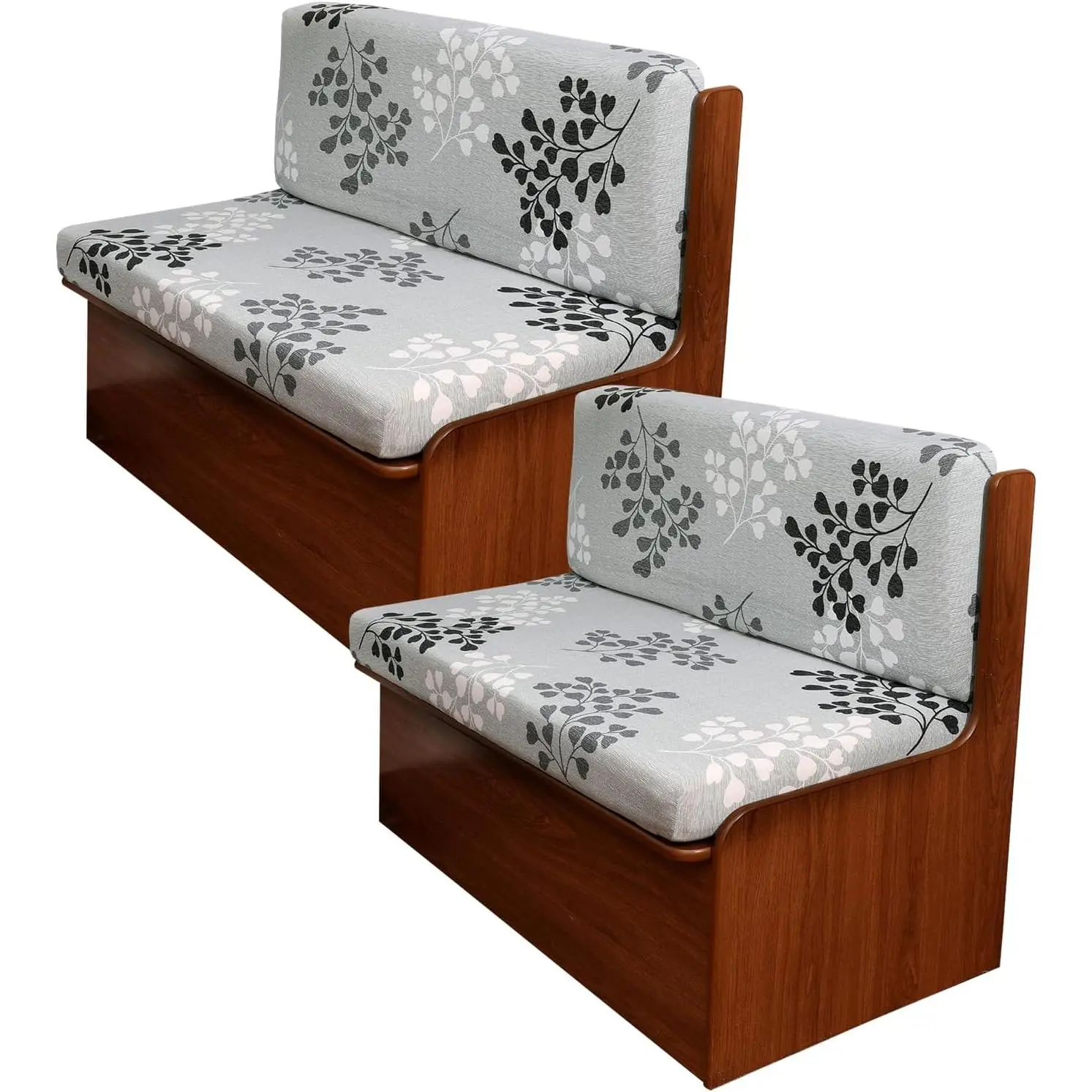 RV Dinette Cushion Covers, Stretch Washable Replacement Camper Couch Cushion Slipcovers for Travel Trailer Loveseat Couch, Including 2 Backrest Covers & 2 Bench Covers (01)