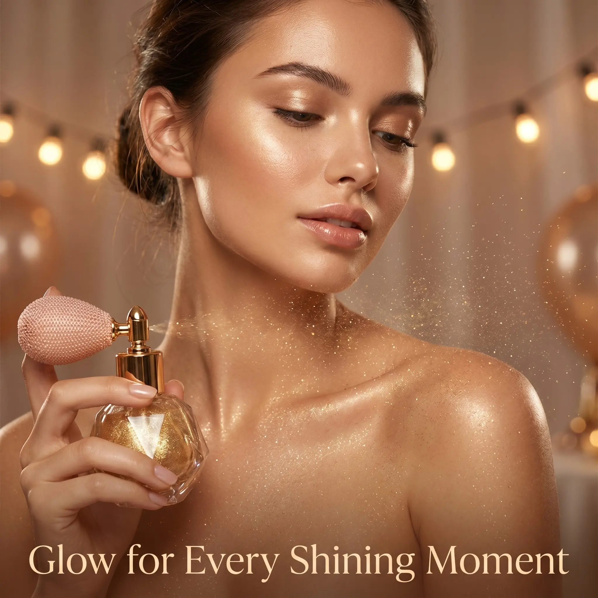 Viral Fairy Glitter Powder Spray | High-Shine Illuminating Body Shimmer | Sparkle Makeup Spray for Face & Clavicle