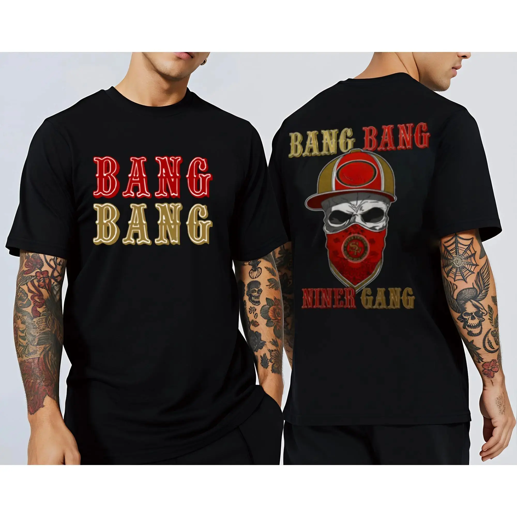 100% Cotton Double-Sided BANG BANG NINER GANG Tee, Perfect Game Day Gift for 49ers Fans! #   TikTokShop. #   TikTokMadeMeBuyIt. #   ViralTees #   TrendyTees