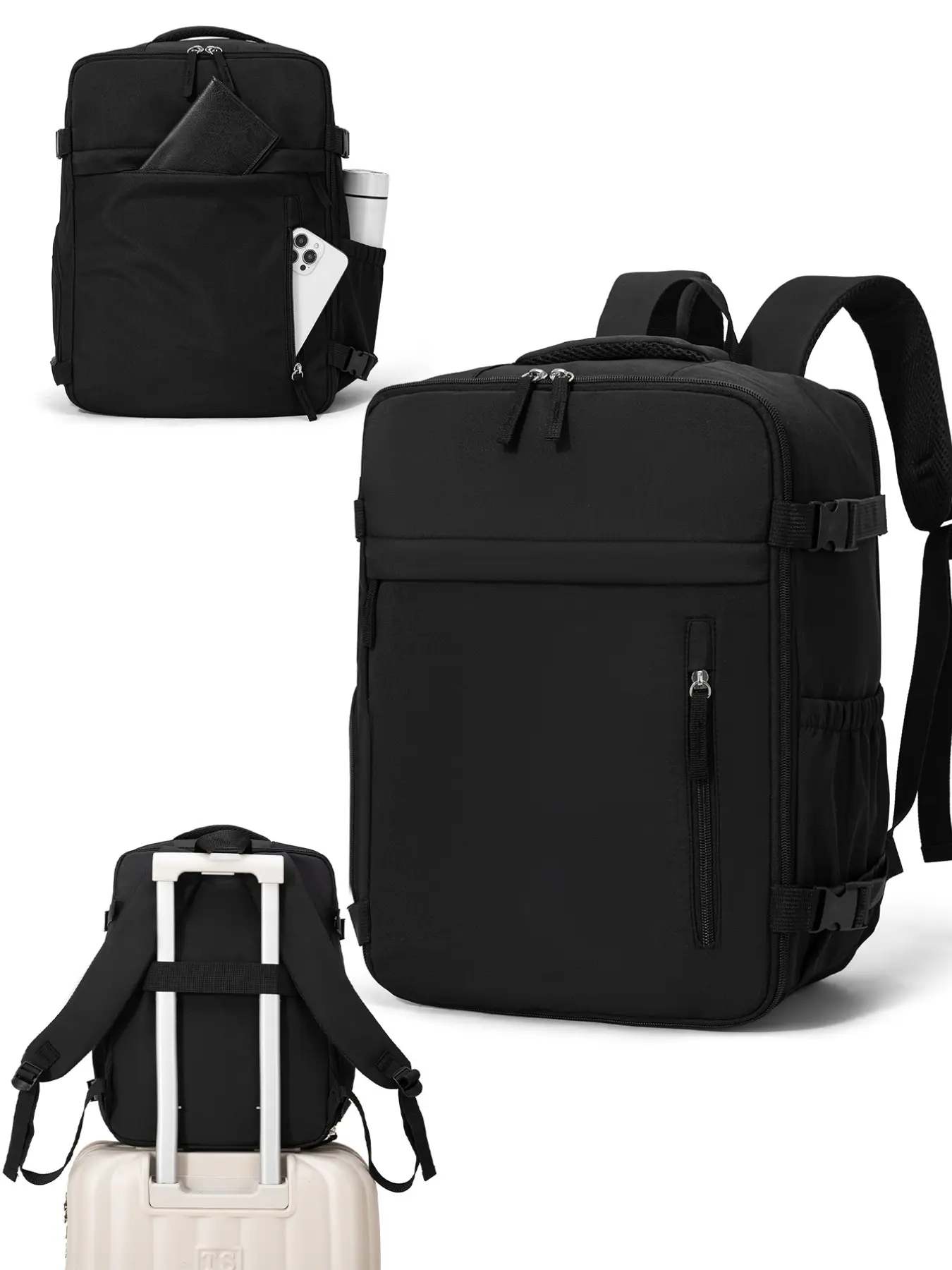 40x30x20cm Travel Backpack for Women & Men, Large Sturdy Laptop Daypack Bag, Ideal for Business, Casual, Hiking, Back-To-School, Durable Fabric Material