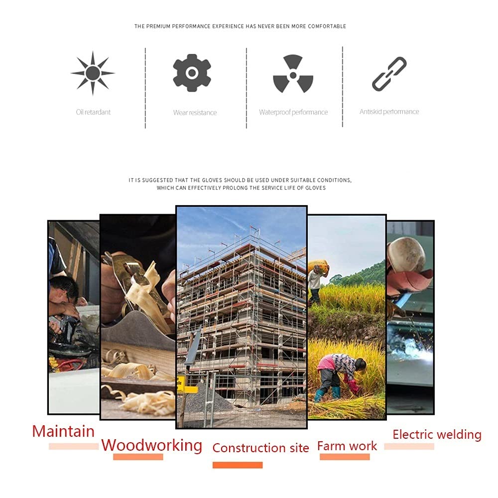 Work Gloves, Anti-slip Textured Hand Protector, Universal Wear Resistant Glove, Breathable Working Glove for Woodworking, Construction Site, Farm Work, Garden Tools, Work Gloves Ultimate Work Gloves, Anti-slip Textured Hand Protector, Universal Wear Resistant Glove, Breathable Working Glove for Woodworking, Construction Site, Farm Work, Garden Tools, Work Gloves Ultimate