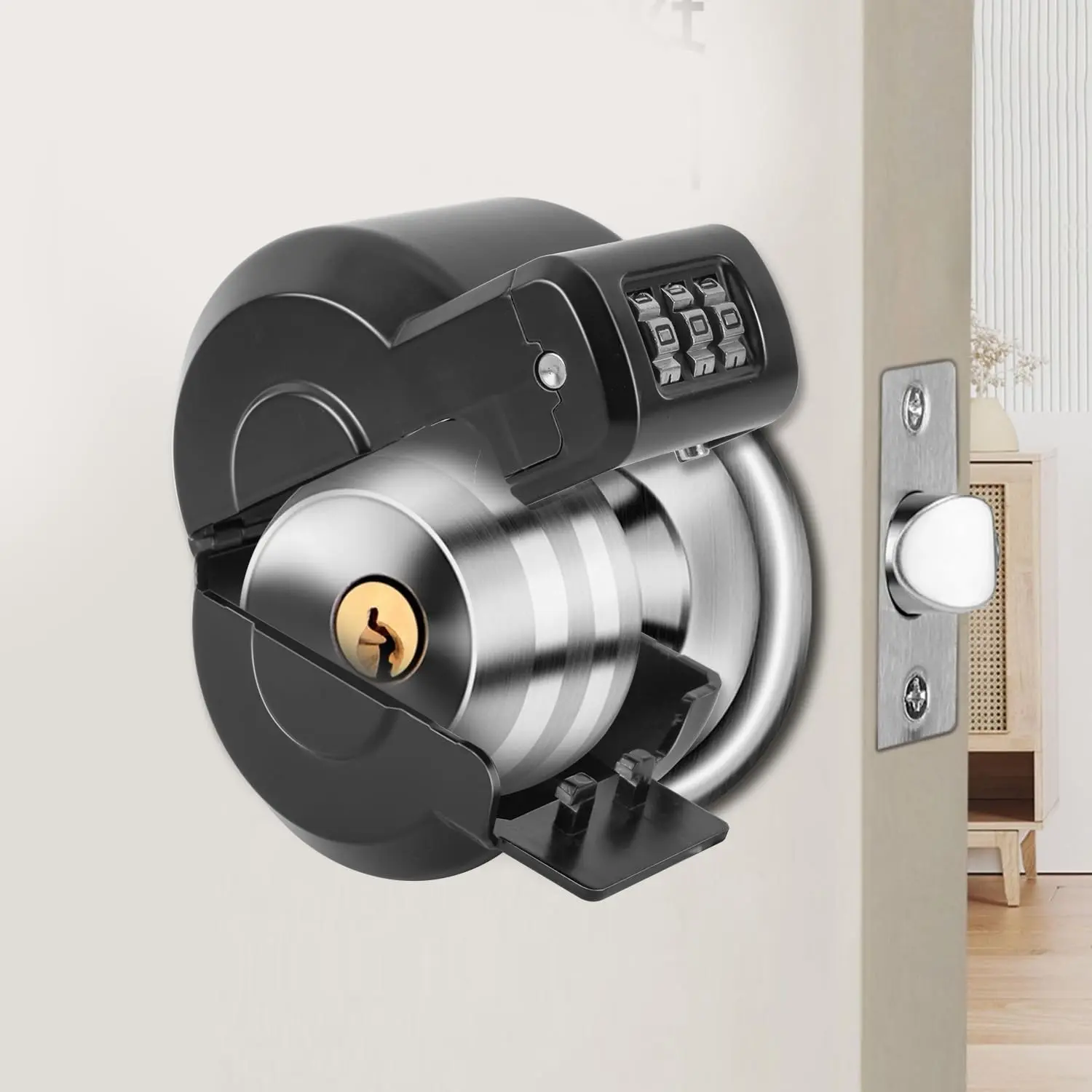 Childproof Door Knob Lock Cover – Multi-Use Door Handle Lock Out Device for Bedroom, Bathroom, Faucet, Water Gas Valve, Prevents Keyhole Access for Dementia and Elderly SafetyGift