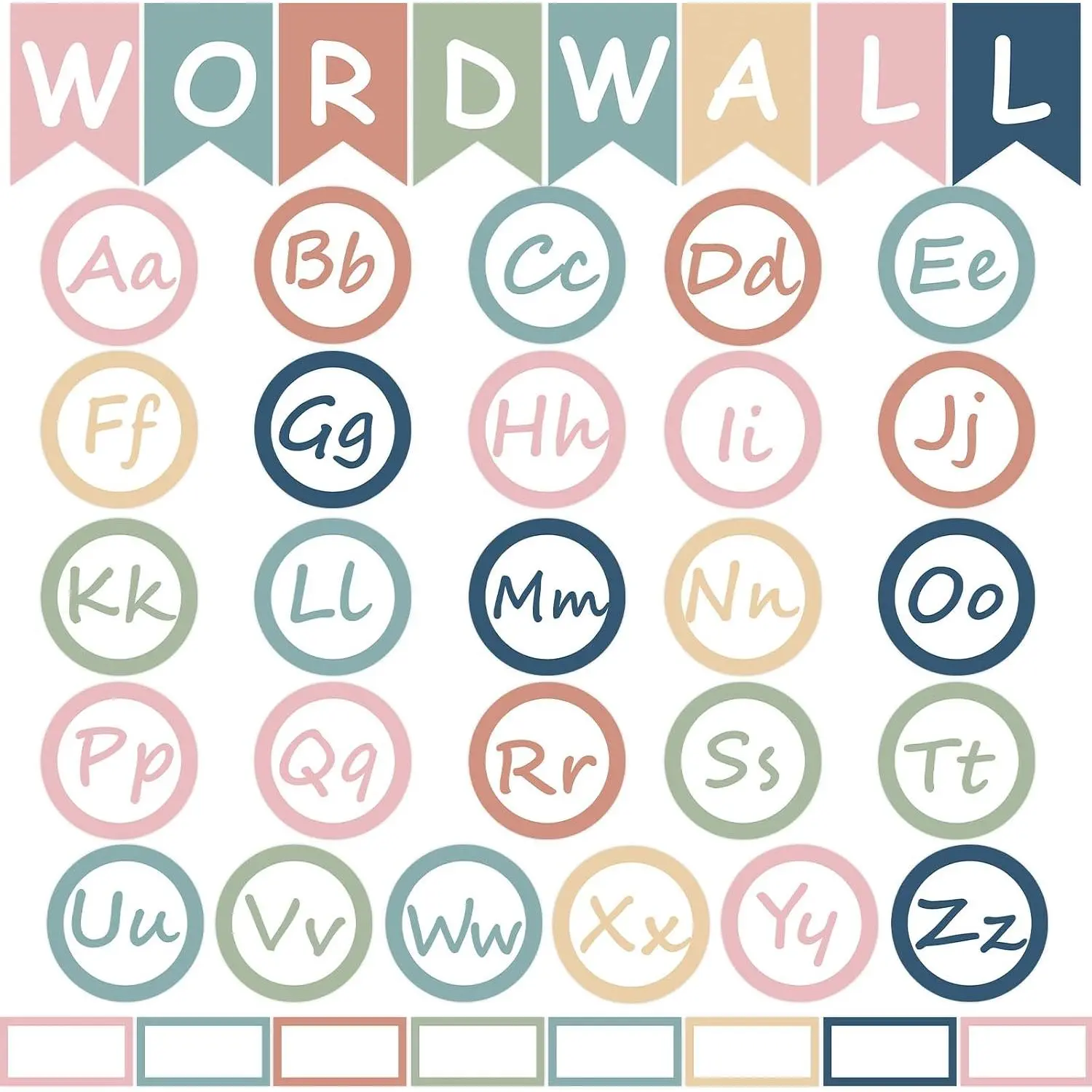 Boho  Wall Bulletin Board Set Alphabet Classroom Decoration Alphabet  Bulletin Board Boho Letter Cards ABC Cutouts for Teacher Students   Primary School Classroom Wall Decor
