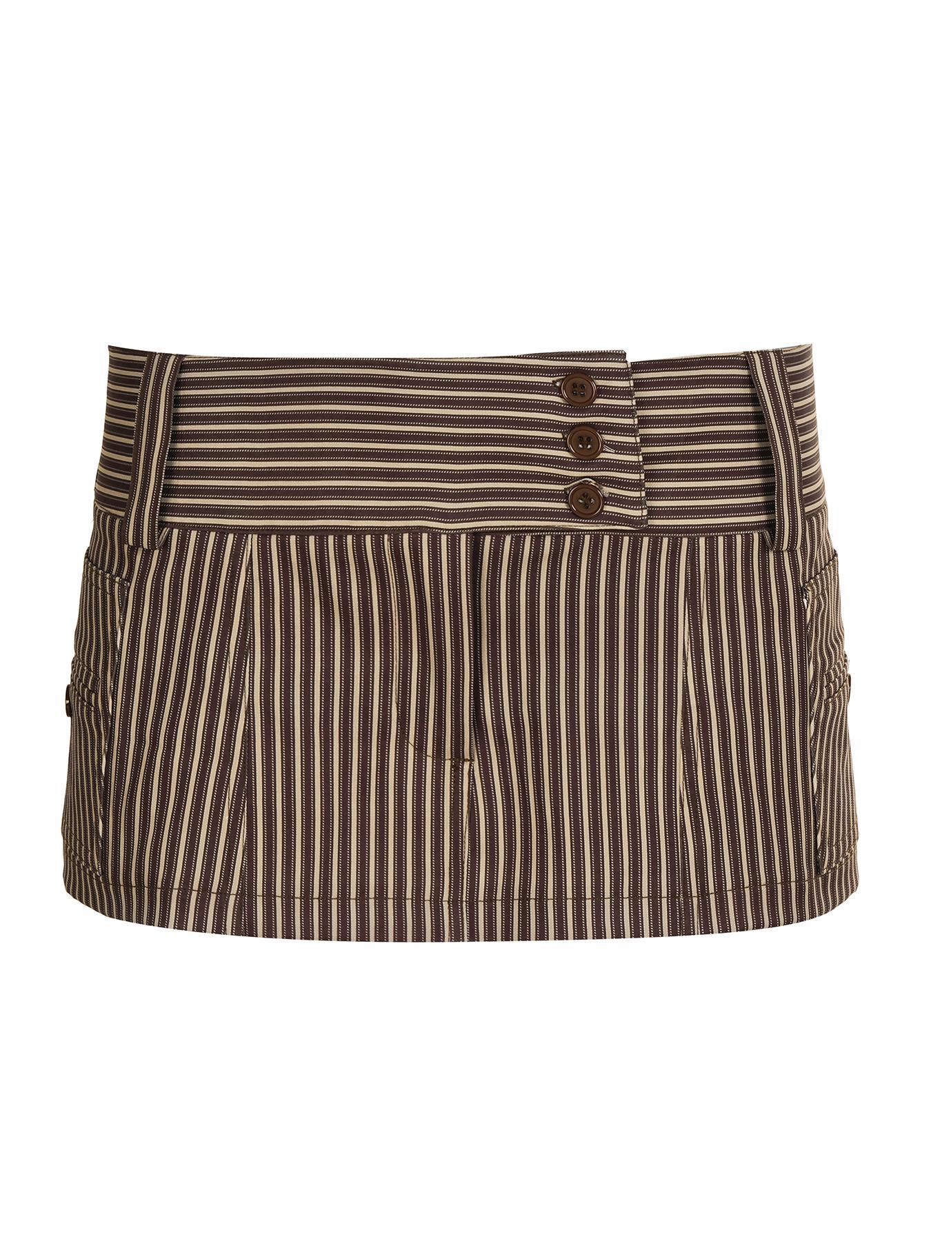 Women's Striped Print 2 in 1 Skirt, Y2K Casual Fashion Mini Skirt for Daily Wear, Ladies Bottoms for All Seasons