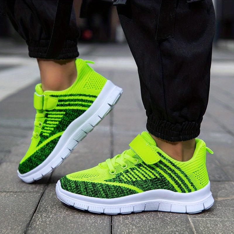 Kids.- Kids' Knitted Mesh Athletic Sneakers - Breathable, Lightweight Girl Shoes for Running, Stylish Trainers