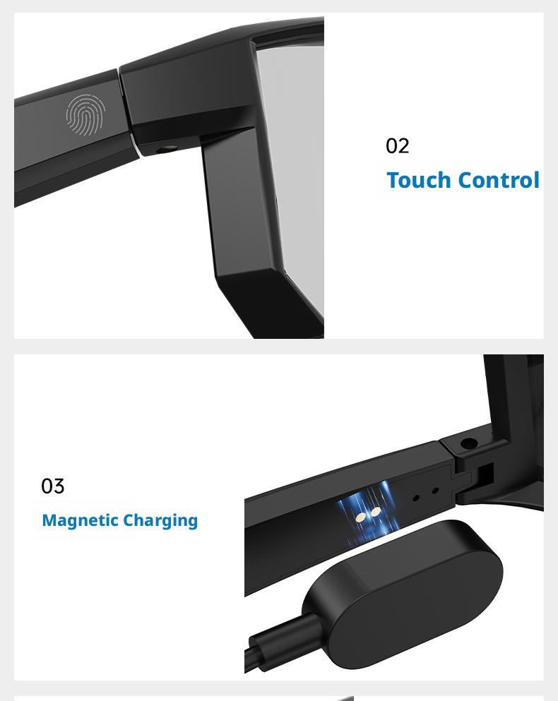 AI color-changing glasses, smart Bluetooth audio glasses, two-in-one headset, windproof goggles for cycling, outdoor sports cycling glasses