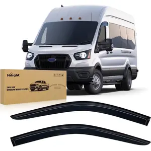 Nilight Window Visors for Ford Transit 2014 2015 2016 2017 2018 2019 2020 2021 2022 2023, Out-Channel Window Wind Deflectors Rain Guards -2PCS, Car Window Side Window Deflectors & Visors, Rain Deflector Side Window Deflectors & Visors