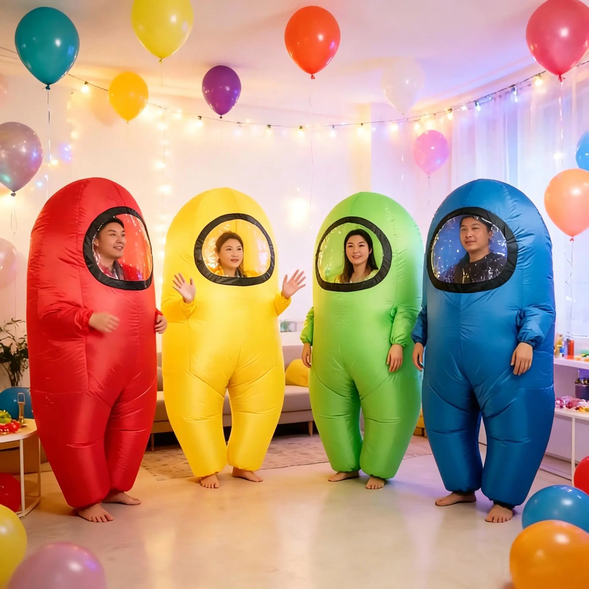 Inflatable Spacesuit Costume for Adult Funny Halloween Astronaut Costume Figures for Adult Game Fans Party Carnival Costume Suit