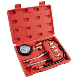 8 count Compression Tester Kit, Petrol  Tester Range of 0-300 Psi Engine Compression Tester Kit for Automotive  and , Compression Tester Small Engine with Portable Storage Box