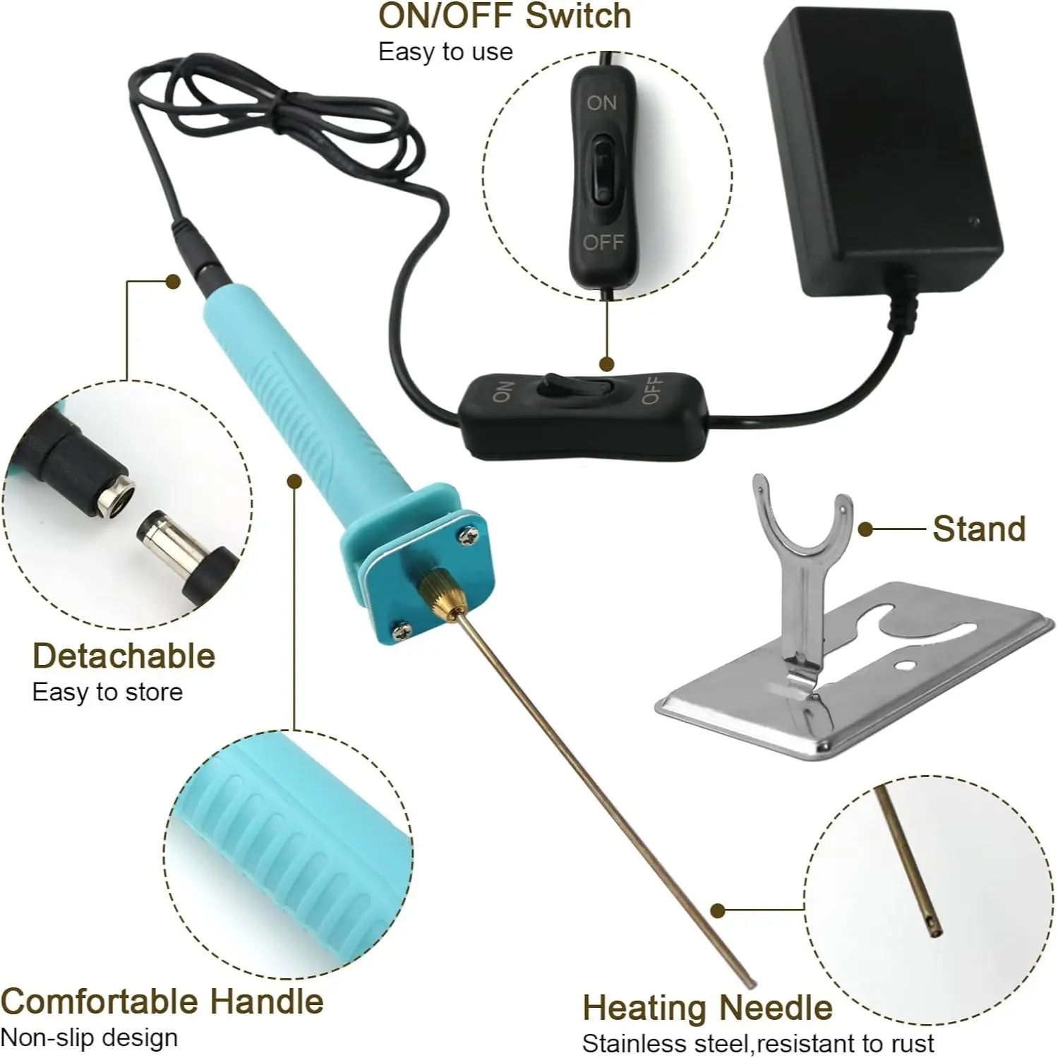 Foam Cutter Hot Wire Tool Kit, Eps Foam Cutter, Electric Foam Board Cutter, Ideal for Foam Cutting Art, Craft Making, DIY Projects