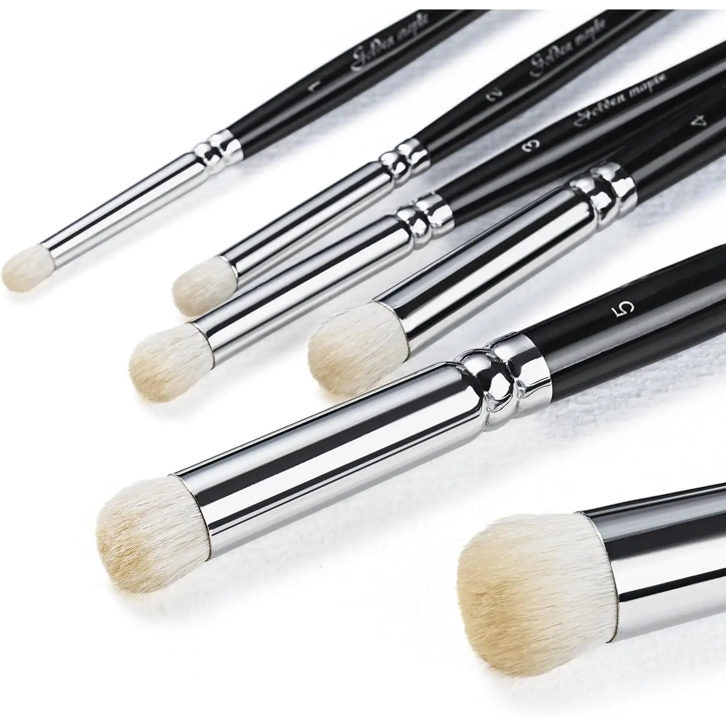 Dry Brush Set for Miniature Painting - 6 count Professional Detail Hobby Brushes for Models | , Oil(Black)