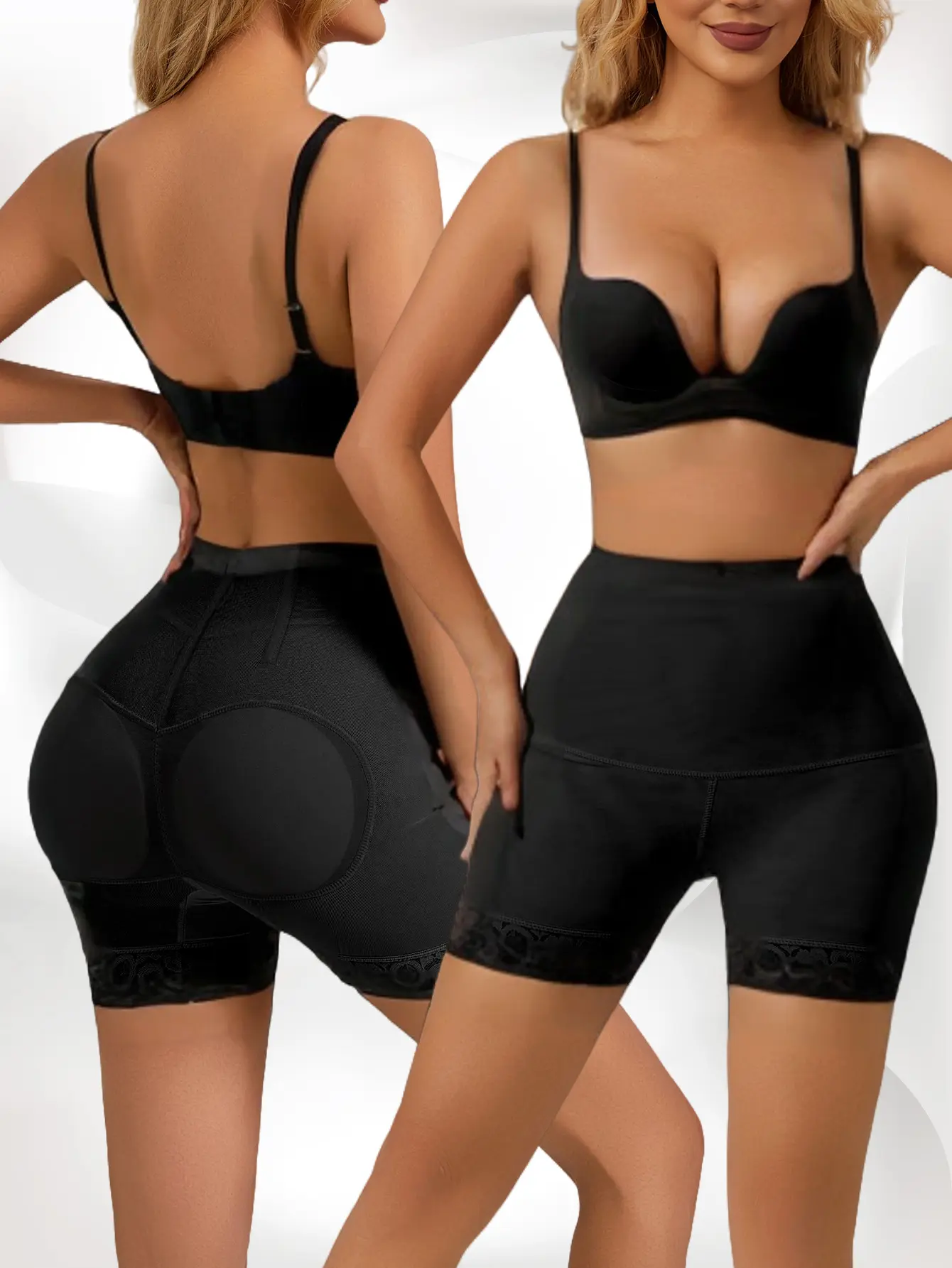 Professional Equipment Women's Low Rise Butt Lifting Shapewear Shorts With Removable Hip Pads Tummy Control Compression Underwear Seamless Boyshort Panties Hip Enhancing Body Shaper waist trainers boxy corset shapewear women