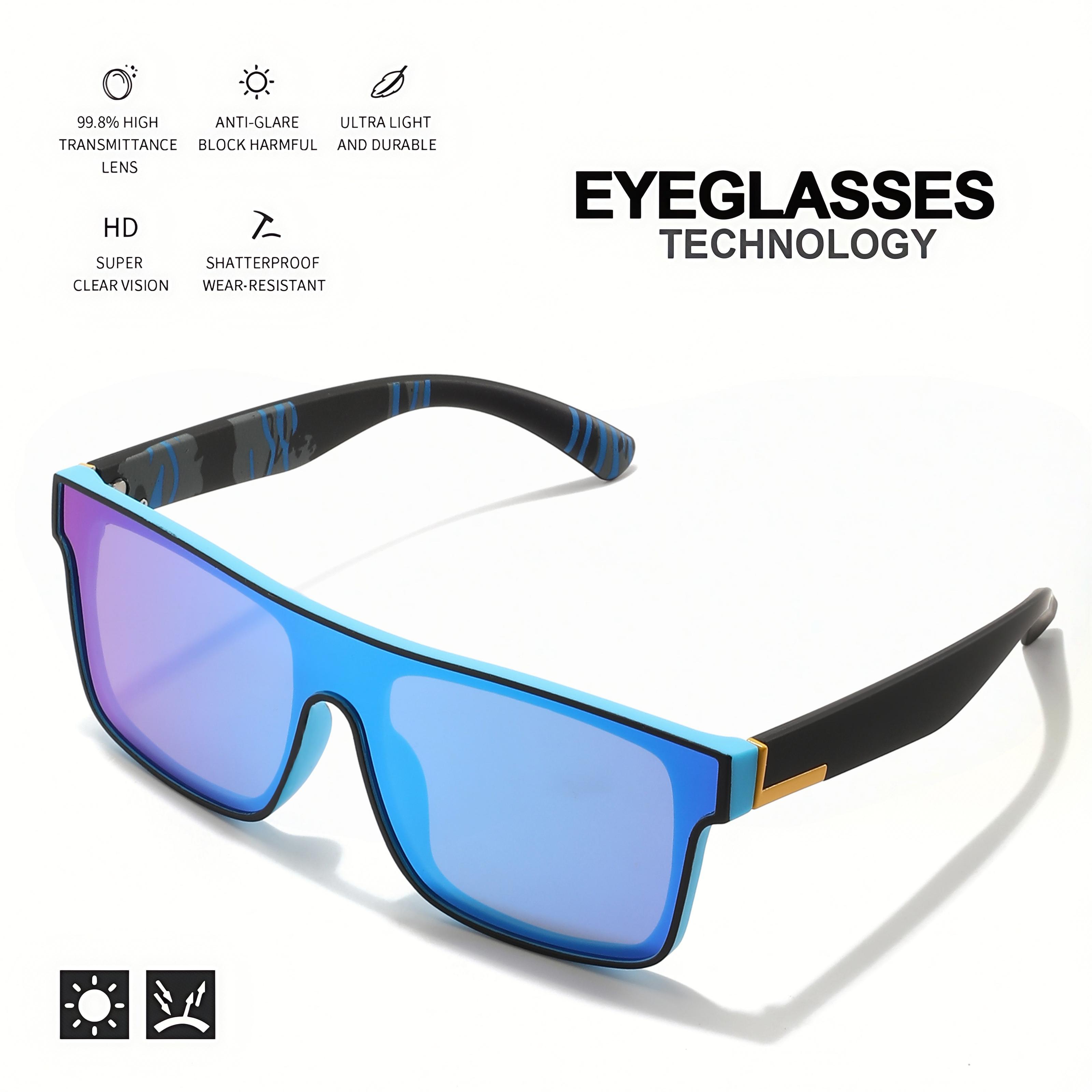 2 pairs of unisex sports sunglasses with integrated UV400 surround lenses, featuring colorful outdoor cycling options—suitable for running, driving, traveling, fishing, and everyday sun protection.