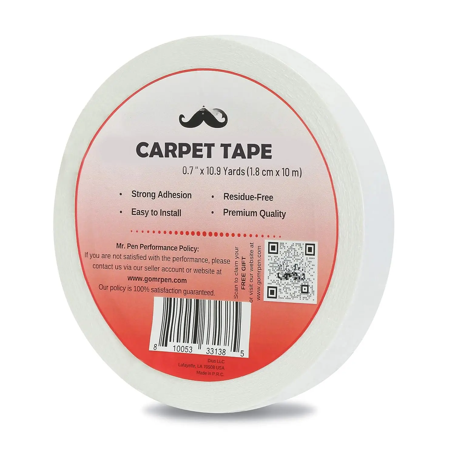 Double Sided Carpet Tape - 0.7 inch x 10.9 Yard, Rug Gripper | Slip Stopper for  Floors