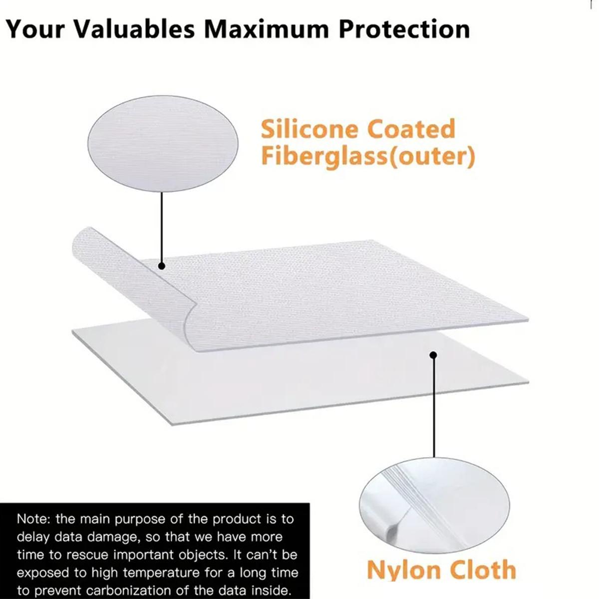 Small Fireproof Storage Organizer Case with Lock(11"x 10"x 4"), 3-Layer Soft Money Safe Coin Organizer Wallet Bag for Cash,Card,Passport,Check,Bill,Travel Home Organizer Carrying Case,Bag with Lock,Fireproof 3-Layer File Storage Case with Water-Resistant