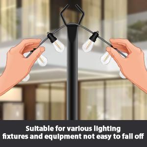 8Ft String Light Poles 2-8 Pack,Light Poles for Outside Lights,Outdoor with Fence Brackets Hanging Lights,Metal Stand Deck Patio Backyard 8Ft String Light Poles 2-8 Pack,Light Poles for Outside Lights,Outdoor with Fence Brackets Hanging Lights,Metal Stand Deck Patio Backyard