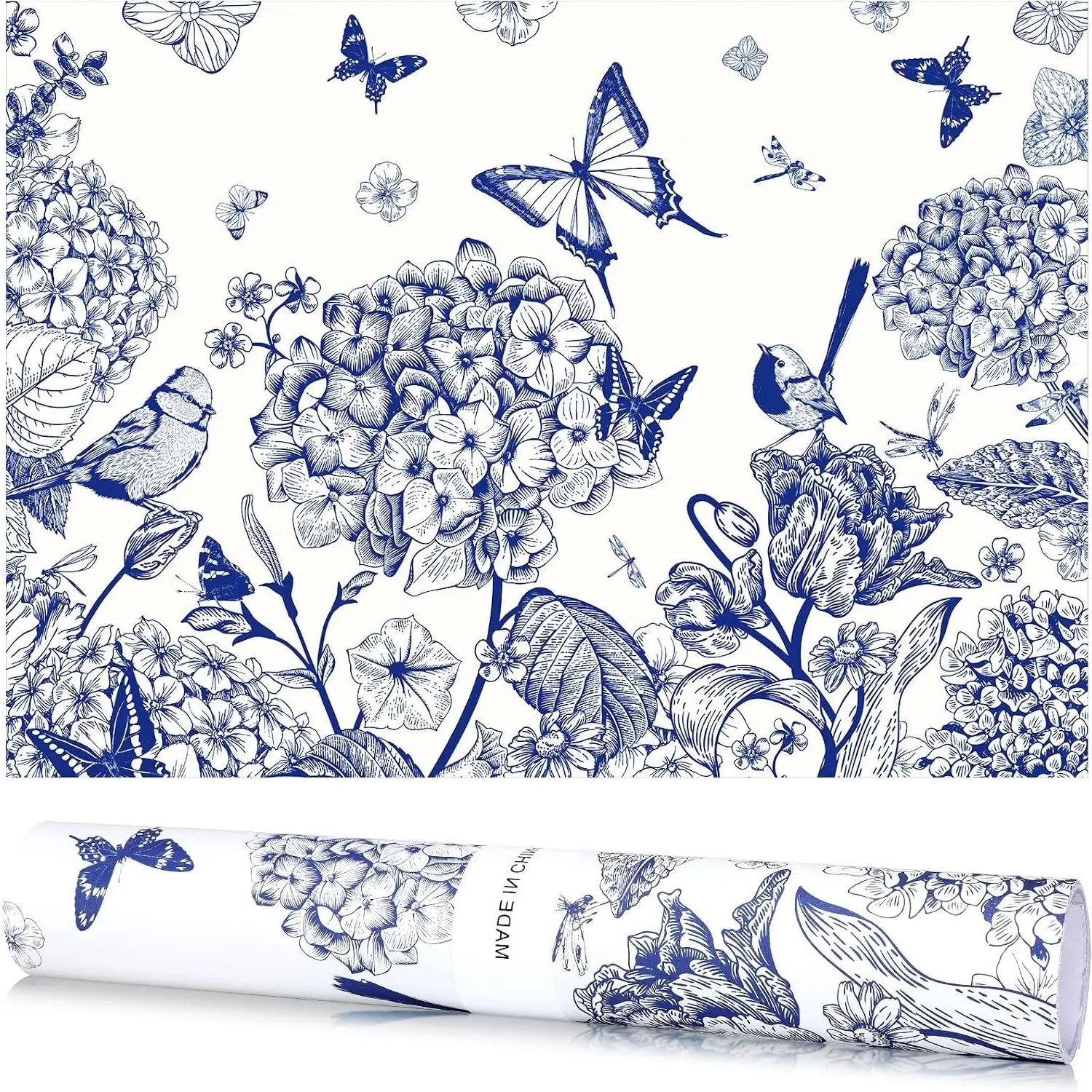 10 Sheets Scented Drawer Liners, Linen, Blue Butterfly | Non Adhesive Paper for Dresser, Keeps Clothes Fresh, Ideal for Closets Shelves Storage, Long Lasting FragranceGift