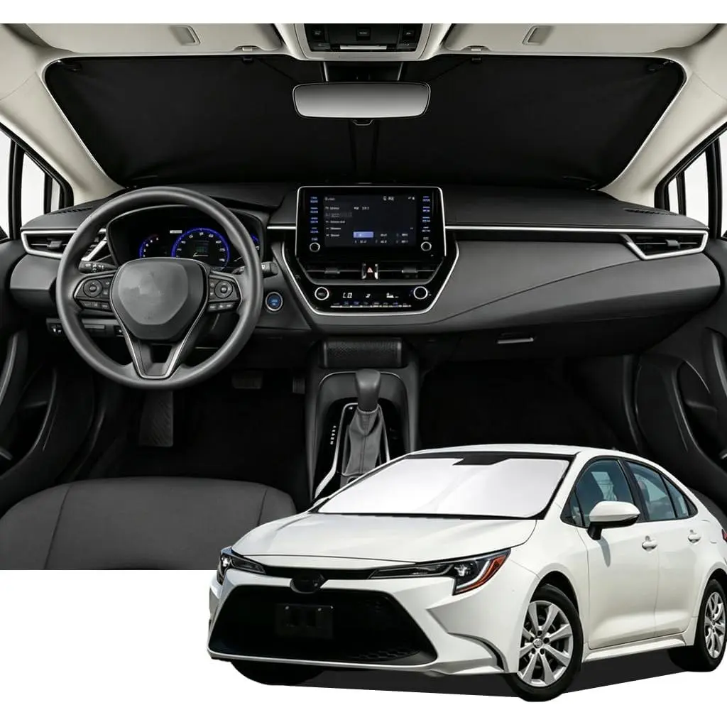 Windshield Sun Shade Fit for Toyota Corolla 2019-2026 Front Windshield Window Sun Visor UV & Heat Block Protector Auto Accessories