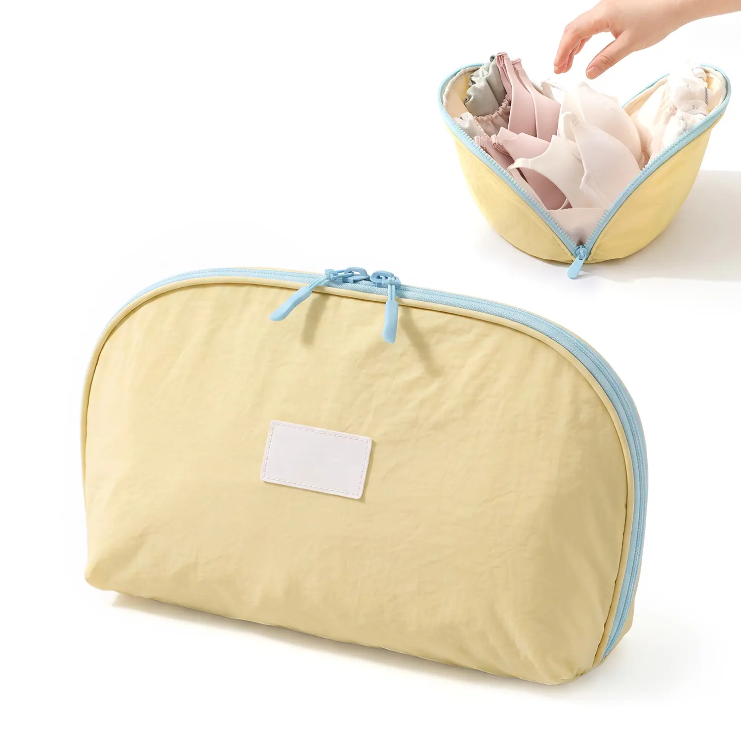Travel Underwear Organizer Bag Portable Lingerie Travel Bag Multi-Compartment Storage Bag for Clothes Bras Panties Socks Accessories Luggage Organizer Travel Essentials
