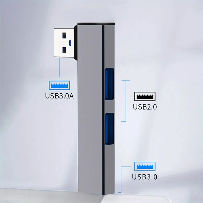 Three-Port USB 3.0 Type-C HUB, High-Speed 5gbps Data Transfer, OTG Multi Input Adapter for PC and Laptop, Plug-And-Play, Hot-Swappable