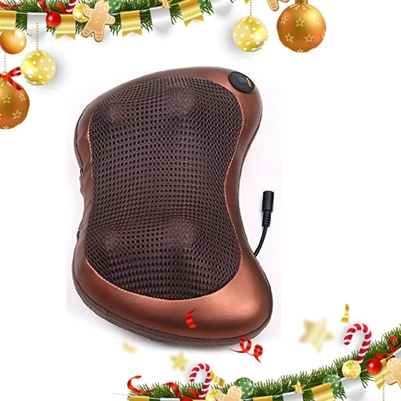 New electric cervical massage pillow with American standard plug, multifunctional car and household neck, shoulder, waist and abdomen massager, suitable for holiday gift giving