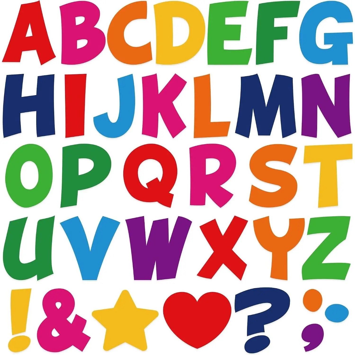 102Pcs Large Letter Stickers,4 Inch Bulletin Board Letter,12Sheet Colorful Alphabet Stickers,Self Adhesive,Vinyl Sticker Letters for Mailbox,Poster,Classroom,Address Numbers,Craft,Home,Window Decor