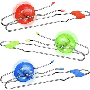 Retro Magic Rail Twirler 3Pcs Light Up Glow Magnetic Gyro Wheel, Kids Classic Vintage Trick Yoyo Sensory Fidget Toys, Cool Unique Nostalgia Gifts Fun Stocking Stuffers for 3+ Year Old Boys Girlsfidget toys
