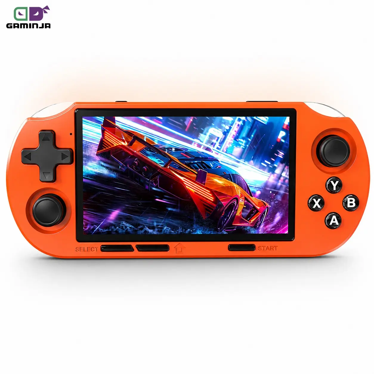 GAMINJA ANS16 Portable Handheld Gaming Console with 4.5 Inch IPS Screen, Handheld Size Portable Retro Video Games RGB Lights, Portable Gaming System, 14 Emulators Including Ps1 Gba Sfc, Rechargeable Portable Console, Handheld Game Consoles