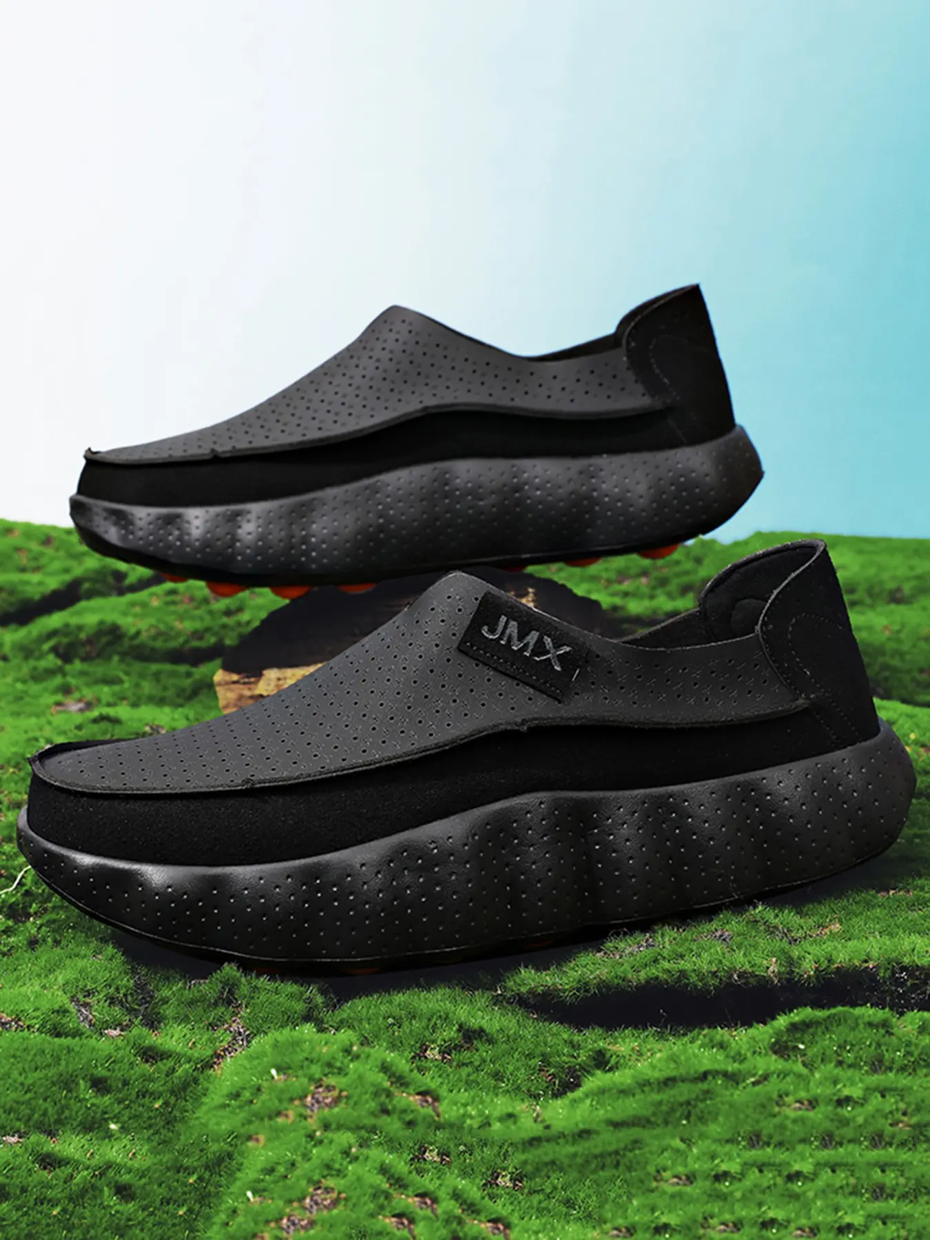Men's Slip-On Sporty Shoes, Comfortable Breathable Non-Slip Rubber Sole, Striped Design, Multiple Colors, All Seasons, Outdoor Use, Footwear Slipon