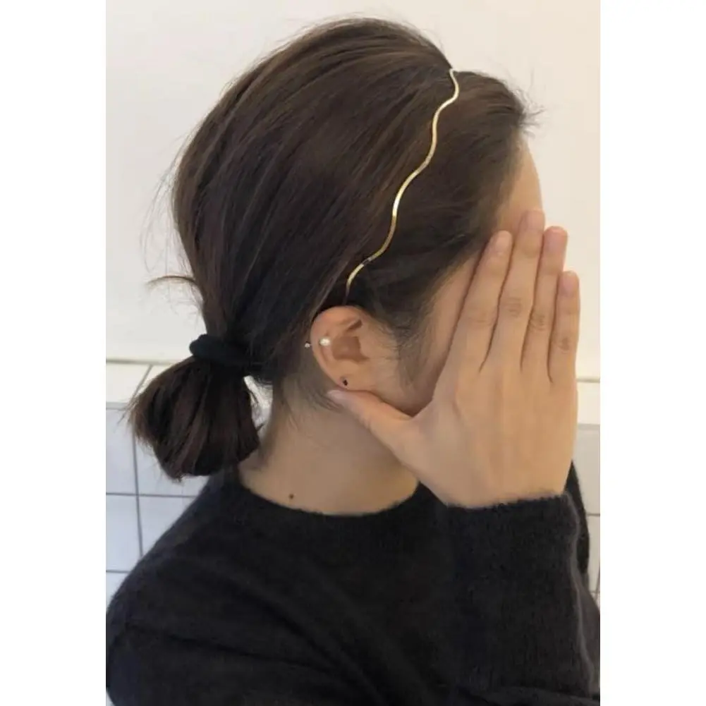 Metal Headbands for Women - Trendy & Cute  and  Designer Hair Accessories: Elastic Hair Bands for Teens & Women (2PCS)