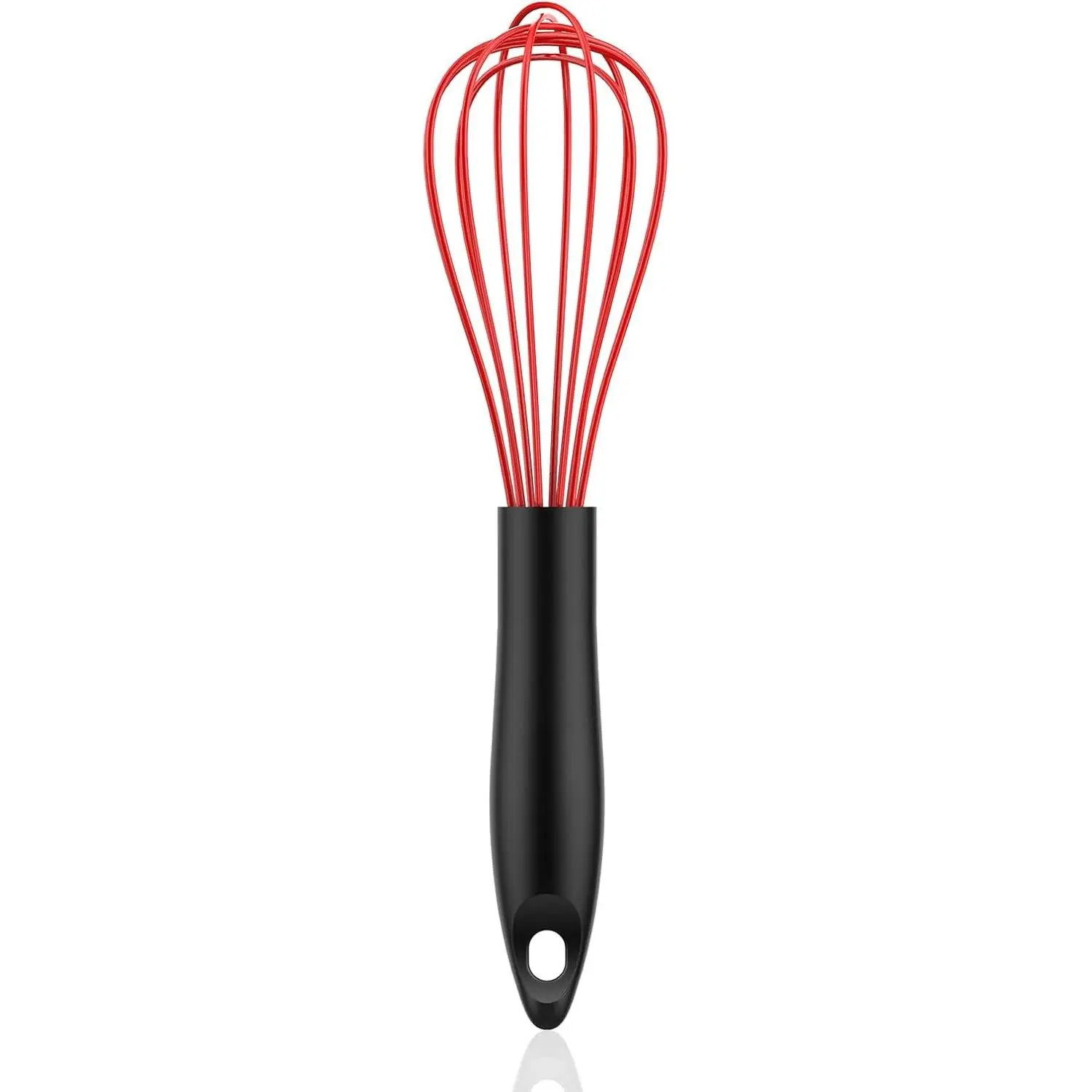 Whisk 10", Kitchen Whisk Kitchen Wisk Wire Whisks for Cooking, Whisking, Blending, Beating, Stirring-Red