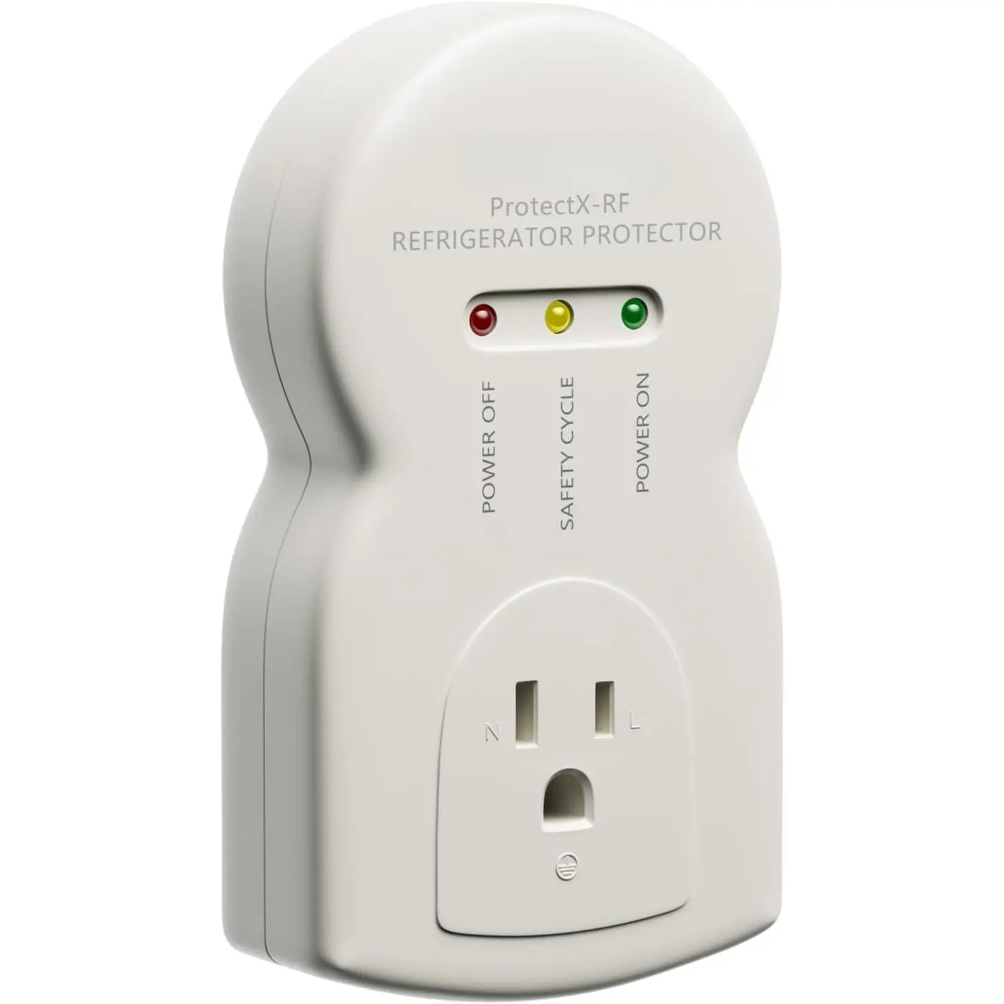 Refrigerator-Specific Surge Protector – a Dedicated Single-Outlet Protector Designed for Household appliances, Featuring 1800W/15A Overload Protection and  Suppression Capabilities.