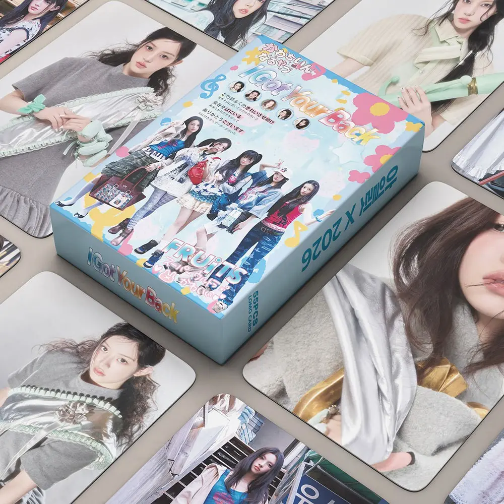 55pcs Illit I Got Your Back Lomo Cards, 2026 Japanese HD Photocard Set, Y2K Street Style, Kpop Girl Group Merch, Fan Collection Gift